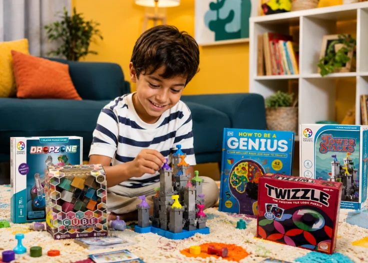 Child exploring a kit